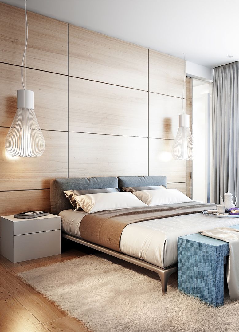 Schlafzimmer mit einem großem Bed